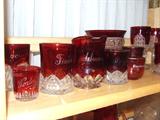 Souvenir ruby flash glass.