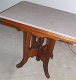 Second Victorian marble top table.