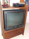 Oak entertainment center.