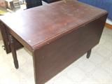 One of two drop leaf tables.