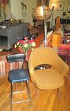 Nice chrome stool & Knoll Saarinen exec. chair.
