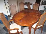 Ethan Allen dining set with six chairs.