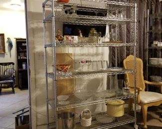 Vintage dishes, glassware, dinnerware

(Racks are not being sold)