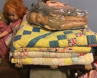 Vintage Quilts and Dolls