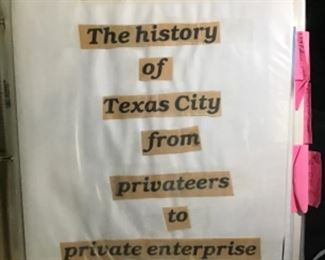 Notebook of Texas City Memorabilia 