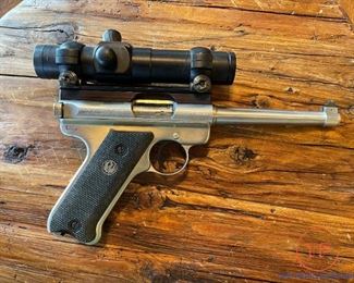 1985 RUGER Mark II .22 LR with Tasco AccuDot Scope