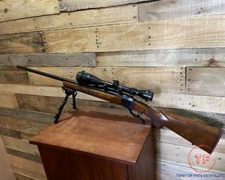 1978 RUGER Number One Single Shot .220 Swift Rifle with Bipod Stand and Tasco Scope