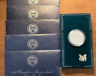 SILVER Eisenhower Commemorative Dollars