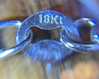 18K Gold Necklace with Diamond Crusted Cross