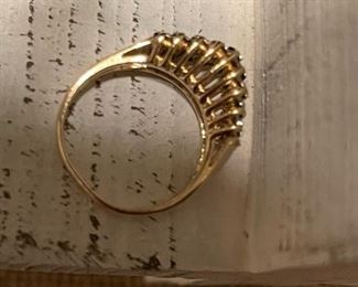 14K Gold Saphire and Diamond Ring