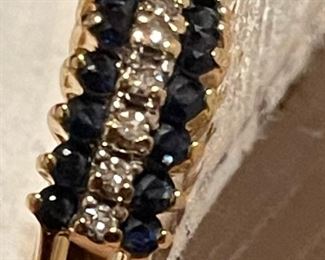 14K Gold Saphire and Diamond Ring