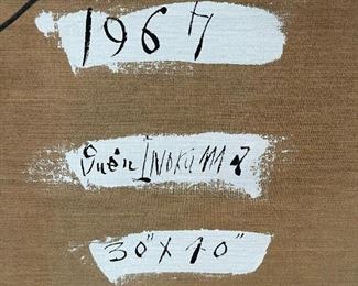 1967 Original Oil Canvas "Highway in the Red" by GENICHIRO "GUEN" INOKUMA