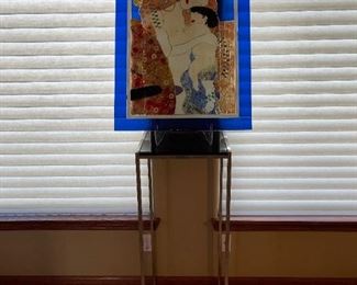 Signed Limited Edition Stain Glass Tribute to KLIMT by JIM BATTISTA