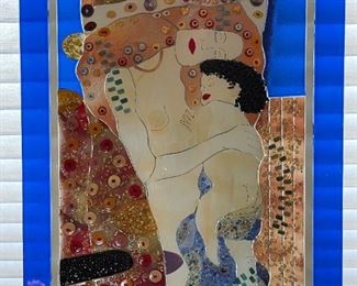 Signed Limited Edition Stain Glass Tribute to KLIMT by JIM BATTISTA