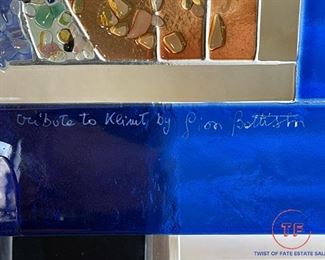 Signed Limited Edition Stain Glass Tribute to KLIMT by JIM BATTISTA