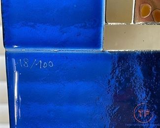 Signed Limited Edition Stain Glass Tribute to KLIMT by JIM BATTISTA