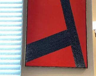 1967 Original Oil Canvas "Highway in the Red" by GENICHIRO "GUEN" INOKUMA