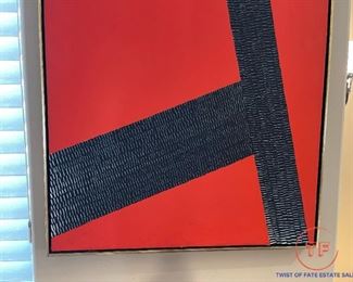 1967 Original Oil Canvas "Highway in the Red" by GENICHIRO "GUEN" INOKUMA