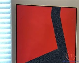 1967 Original Oil Canvas "Highway in the Red" by GENICHIRO "GUEN" INOKUMA
