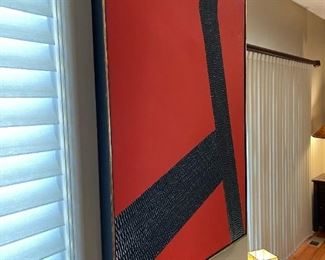 1967 Original Oil Canvas "Highway in the Red" by GENICHIRO "GUEN" INOKUMA