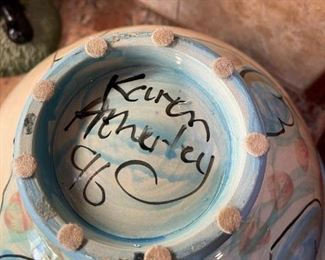 Hand Painted Bowl by KAREN ATHERLEY