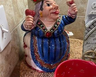 FITZ & FLOYD Queen of Hearts Cookie Jar