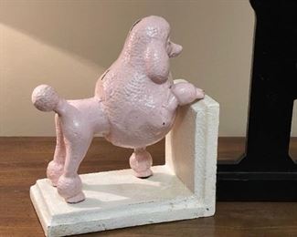 HUBLEY Pink Poodle Book Ends