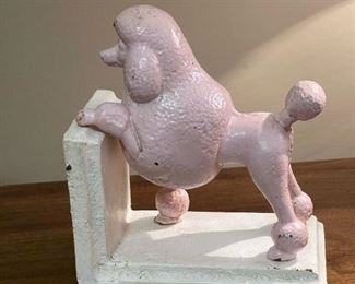 HUBLEY Pink Poodle Book Ends