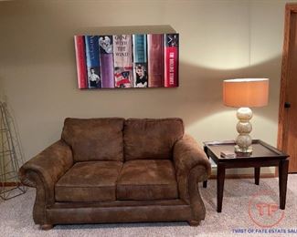 Broyhill Suede Loveseat