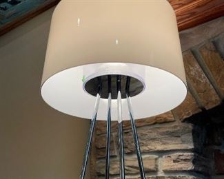 Contemporary Floor Lamp with Glass Shade