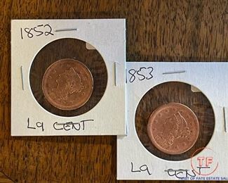 1852 and 1853 Liberty Head Large Cent