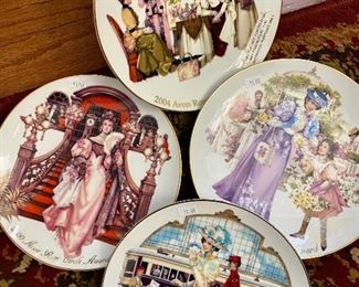 Avon Rose Circle collector plates