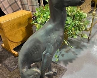 Sitting Whippet statue. 36” tall