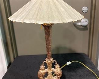 Oriental lamp with dancing elephants.       Many more lamps available