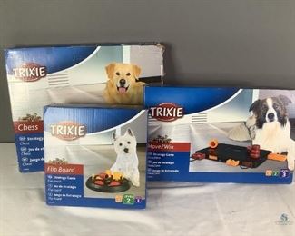 Trixie Dog Games
Three (3) strategy games for your dog from Trixie: Flipboard, Move2Win, Chess. Unknown if games are complete.