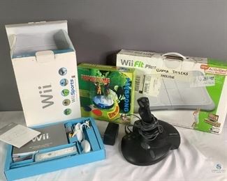 Nintendo Wii Sport System & More
Like new Wii Sport System in box, Wii Fit Plus balance board in box. Microsoft Sidewinder Force Feedback controller, Ping Pong TV game. Unknown working condition.
