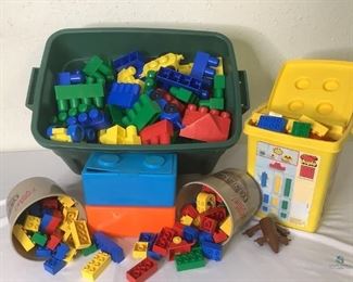 Lego and Duplo Blocks
Tons of blocks from small to large! Includes the green tub too!