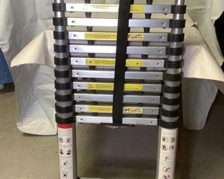 Emergency Ladder
One emergency extendable safety ladder. Ladder has telescoping extensions with steps. It's been modified with castor wheels one end. Label states max weight of 150kg. Looks new.