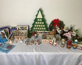 Retro Christmas Decorations
Great memories of Christmas past and present! Some great retro decorations including tree decorations. Other items include candles, handmade painted wooden crafts, a wooden Advent calendar, a few artificial Christmas trees, tree lights, glass Christmas ball ornaments and more!