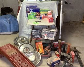 Automotive Needs
Huge lot of car tools, parts and accessories. One set of drive up car stands, two sets of jack stands. One 1.5 ton floor jack, one scissor jack. One anti-sway hitch with ball. One car coffee maker, small air compressor and more!