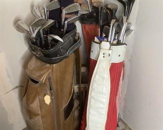 Thunder Bolt, Cobra Golf Clubs & More
Three (3) sets of golf clubs in golf bags. Approximately thirty (3) clubs. Includes brands: Thunder Bolt, Phil Rodgers, Aqua-Tite, Cobra, Sam Snead Wilson Blue Ridge.