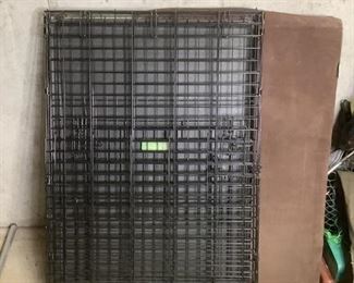 ICrate Dog Crate and Pad
One (1) ICrate wire dog kennel. Size is 30"Hx48:Wx42"L. It shows some wear and is dusty from storage. It also comes with large brown fabric covered used pad.
