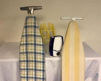 Ironing Boards & More
Two (2) ironing boards, one (1) plastic shoe rack, one (1) Air Innovations humidifier (unknown working condition).