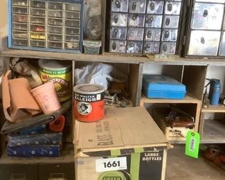 Utility Drawers with Nuts, Bolts & More
Several drawers of miscellaneous parts. A few are new and look barely used. Pieces of leather. Track lights new in boxes. Wrench hooks & more. See photos for sampling