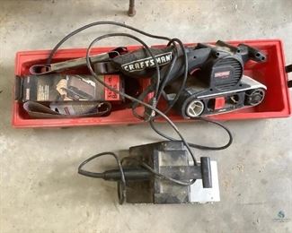 Craftsman Belt Sanders
Two Craftsman 3x21" belt sanders. One comes with box and has debris collection bag attached. Also comes with different new sanding belts. Both are in working order. One has taped cord in a small area.