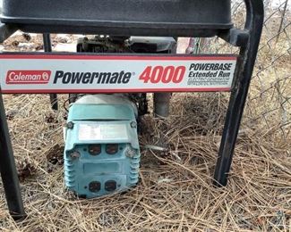Coleman Powermate Generator
Coleman Powermate Powerbase extended electrical generator, 8 HP. It has a 5 gallon fuel capacity, unknown working condition.