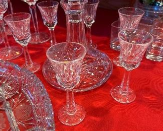 Waterford Lismore Decanter and glasses