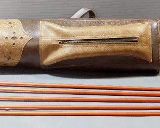 Ben Parsons And York Archery Leather Quivers And Arrows (Some Need Fletching)
