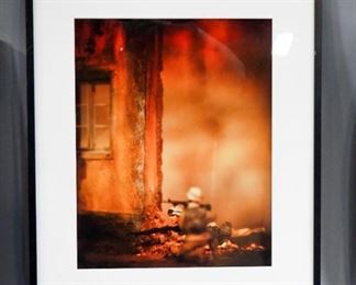 US Military Diorama Artwork, Qty 4, Depicting Afghanistan Or Iraq Mountain And Town Battle Scenes, Created As PTSD Therapy Art
