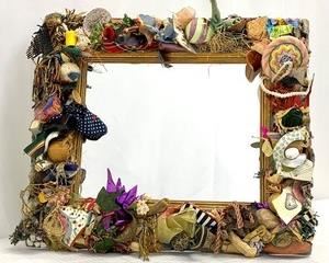 MacKenzie-Childs Vintage Potshard/ Pottery Shard Mosaic Mirror - 15" x 13" -RARE